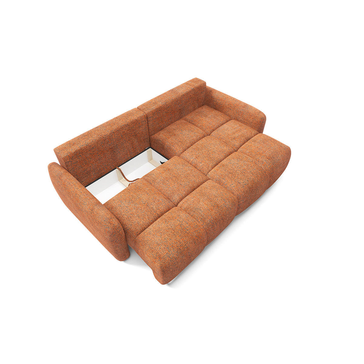 ECKSOFA Vittoria Orange - Orange, Holz (240/165cm) - Petits-meubles