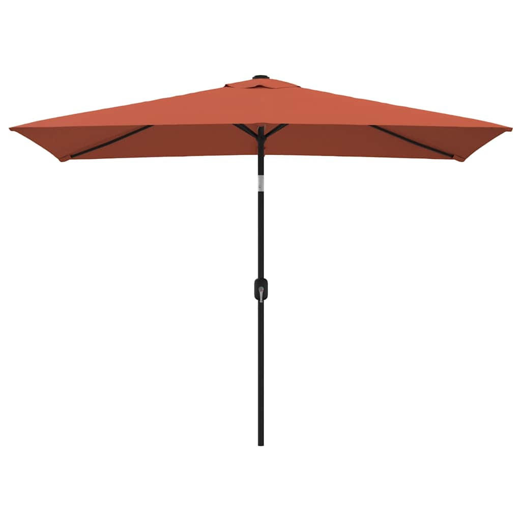 SONNENSCHIRM Mit Metall-Mast 300/200 Cm Terrakotta - Braun, Textil (300/200cm) - vidaXL