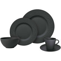 KOMBI-SET Manufacture Rock schwarz 20-tlg. - Schwarz, Keramik (28/32/38cm) - Villeroy & Boch