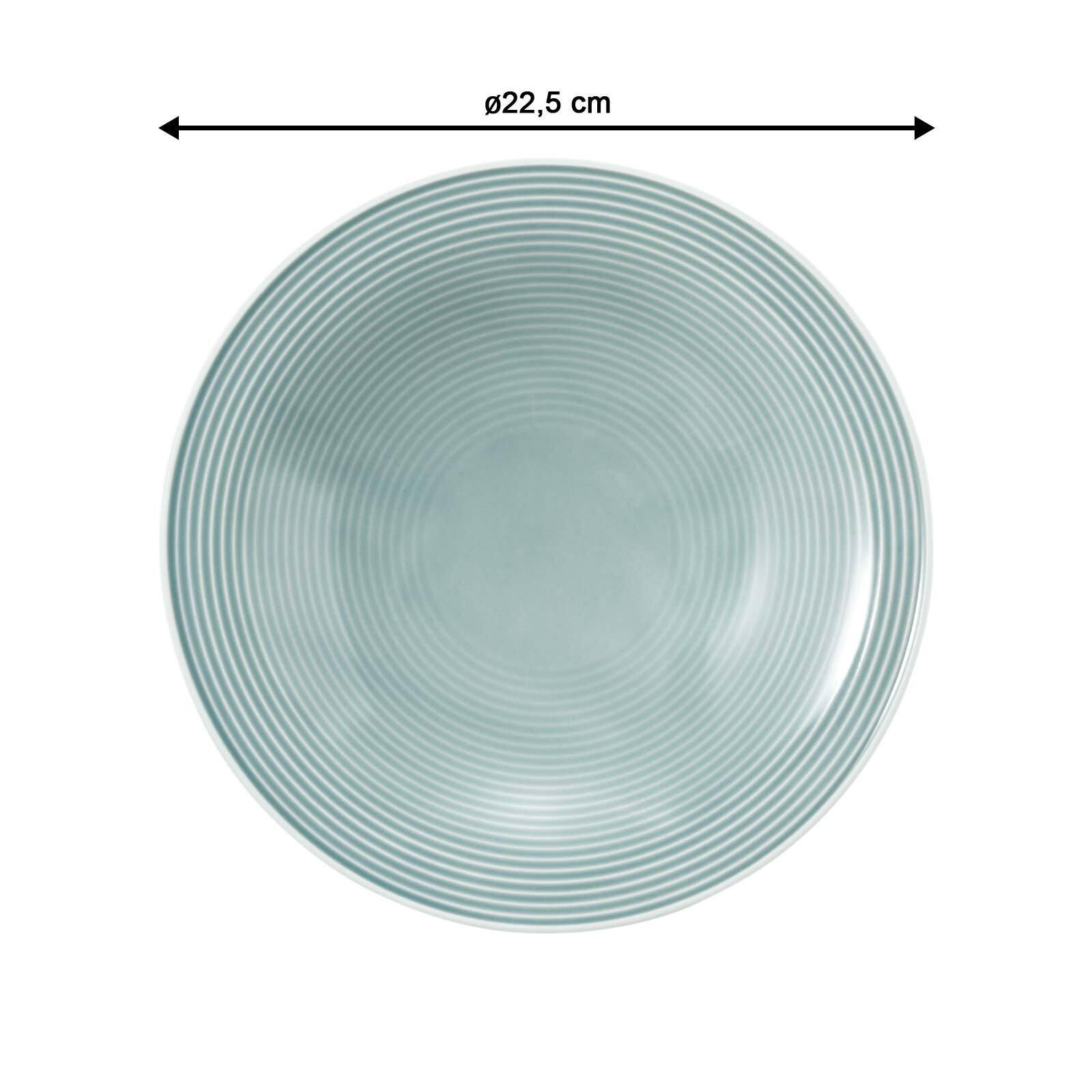 SUPPENTELLER Beat Color Glaze Arktisblau ø 22,5 cm 6er Set - Blau, Keramik (22.5cm) - Seltmann Weiden