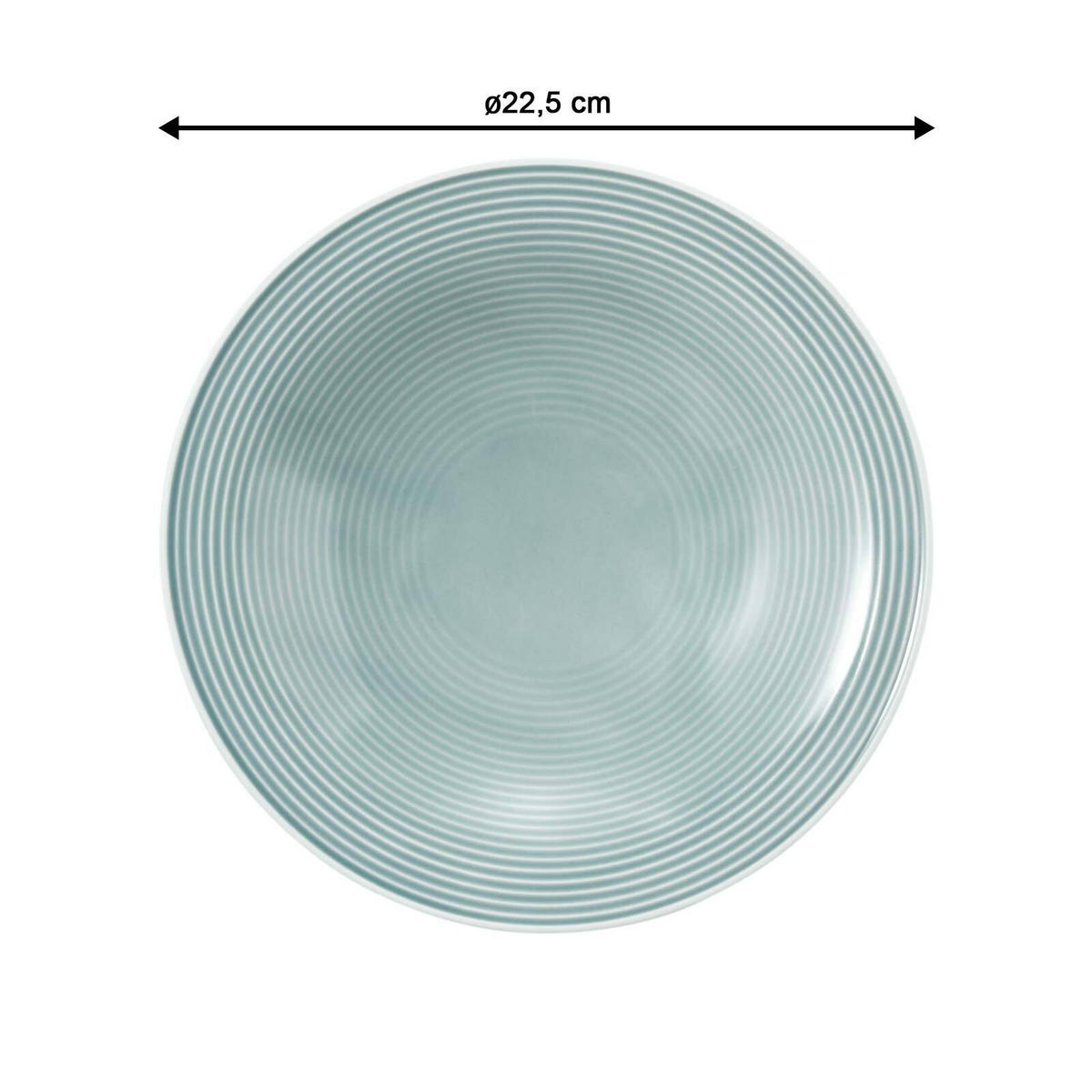 SUPPENTELLER Beat Color Glaze Arktisblau ø 22,5 cm 6er Set - Blau, Keramik (22.5cm) - Seltmann Weiden
