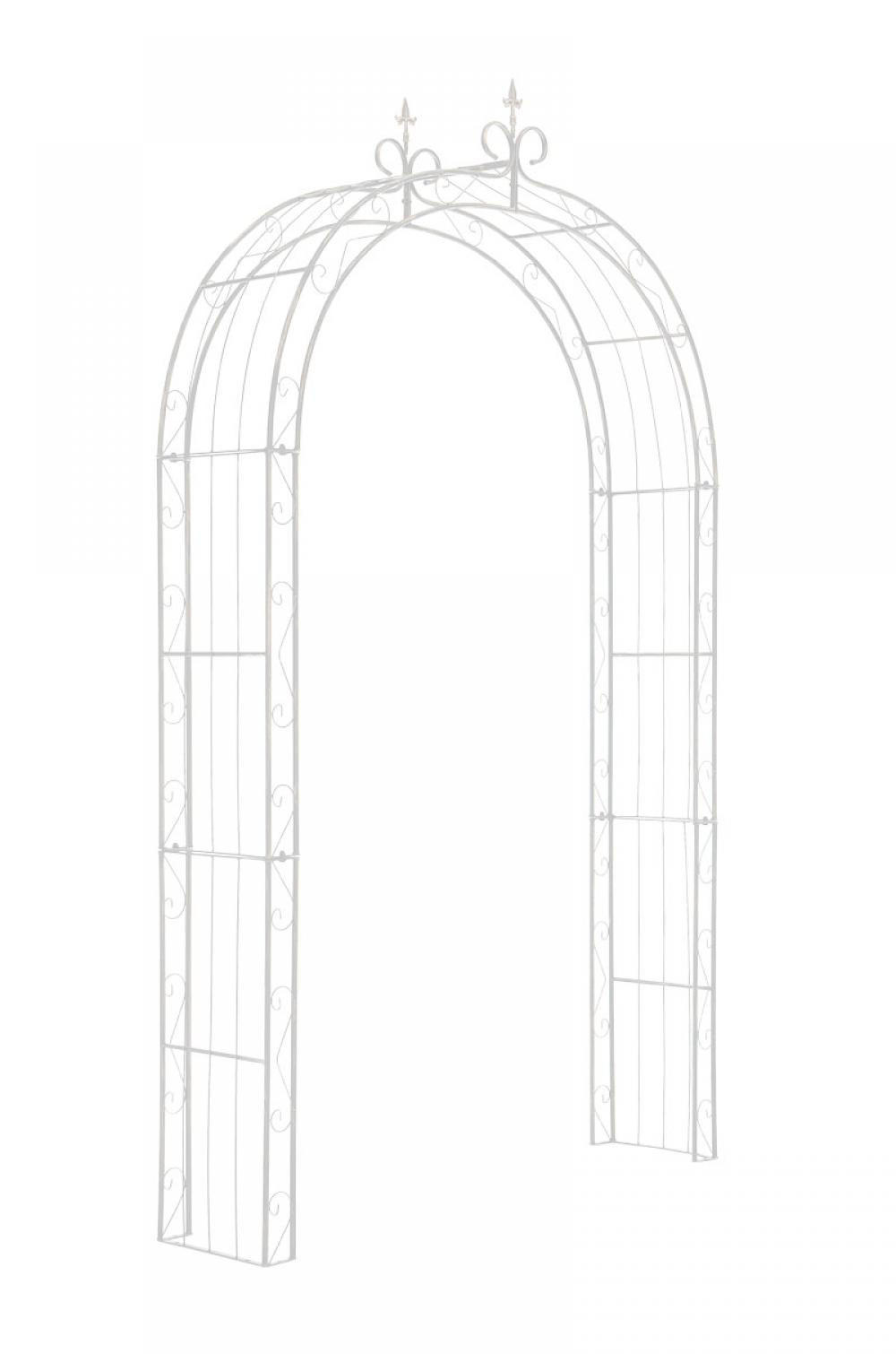 ROSENBOGEN Metall Weiß - Weiß, Metall (148/260/34.5cm) - CLP