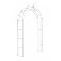 ROSENBOGEN Metall Weiß - Weiß, Metall (148/260/34.5cm) - CLP