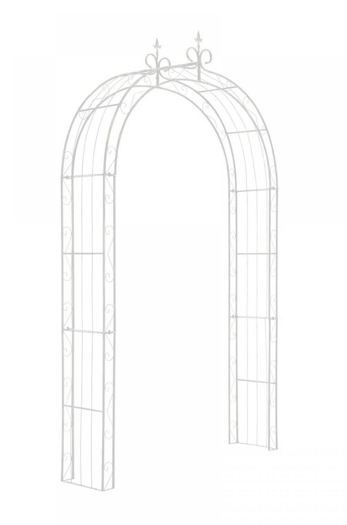 ROSENBOGEN Metall Weiß - Weiß, Metall (148/260/34.5cm) - CLP