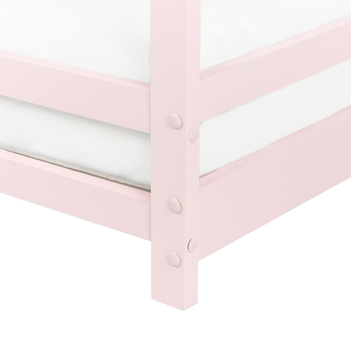 KINDER-HAUSBETT Rosa 90-200 cm Appy - Pink, Holz (90/200cm) - Beliani