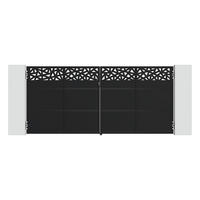 STAHLFLÜGELTOR Nali Ruivo Mattschwarz 3,5m H.160cm - Schwarz, Metall (343/160cm) - Casanoov