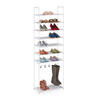 SCHUHREGAL - Weiß, Kunststoff/Textil (60/186/30cm) - Relaxdays