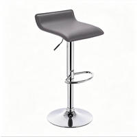 BARHOCKER höhenverstellbar drehbar ca. 62-84 cm Kunstleder Grau - Grau, Metall (39/84/38.5cm) - Meubliv