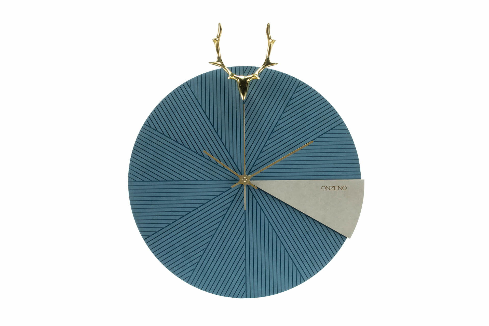 WANDUHR Design Petrol 40/47 cm - Petrol, Holzwerkstoff/Metall (1.3/47/2cm) - ONZENO