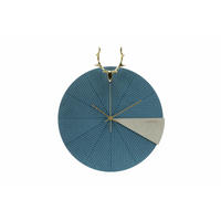 WANDUHR Design Petrol 40/47 cm - Petrol, Holzwerkstoff/Metall (40/47/2cm) - ONZENO
