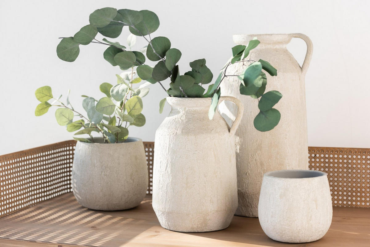BLUMENTOPF SPIKKEL - Grau - 20/20/18.5 cm - Grau, Keramik (20/18.5cm) - J-Line