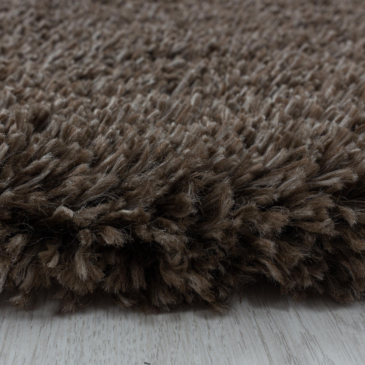 TEPPICH Hochflor Shaggy Uni Style Polypropylen Wohnzimmer Braun Läufer 80x250 - Braun, Textil (80/250cm) - KADIMA DESIGN