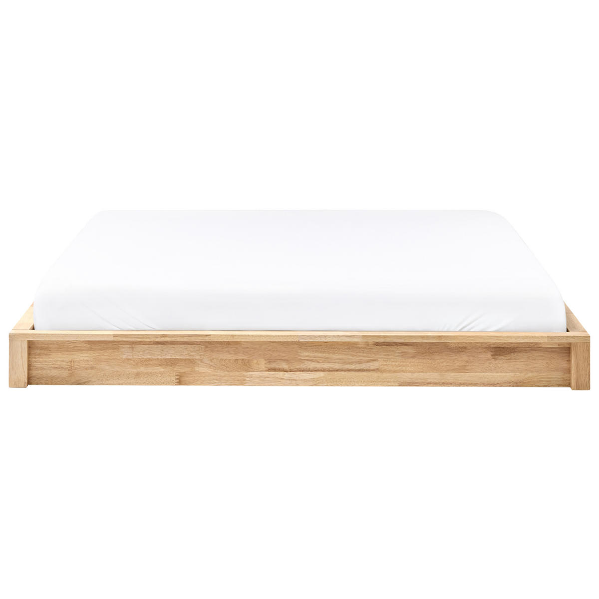 PAT fără tablie 160/200 cm lemn de cauciuc maro deschis Antras - maro deschis, lemn (160/200cm) - Beliani