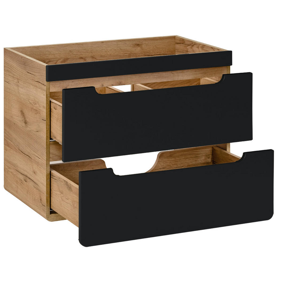 WASCHBECKENSCHRANK New-luton - Grau, Holzwerkstoff (80/59/46cm) - Lomado