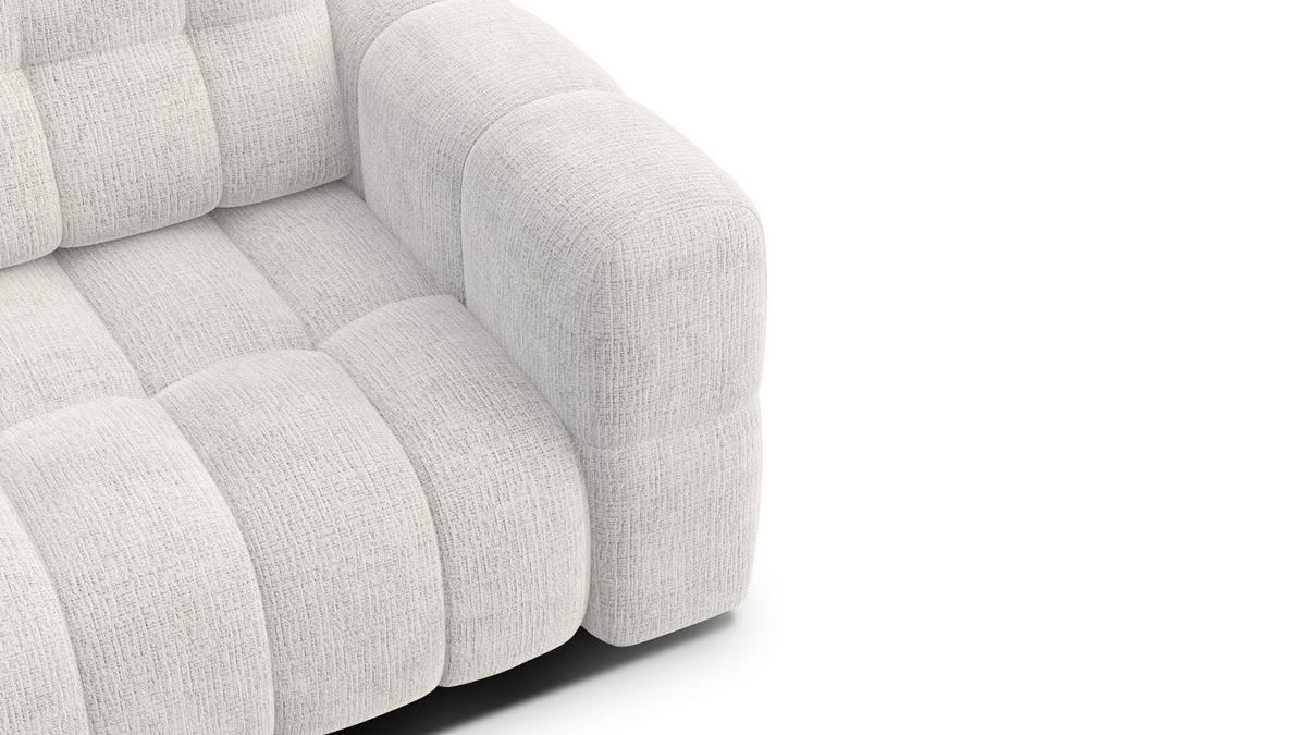 SOFA CLOUDI 2-Sitzer, creme - Creme/Schwarz, Holz/Textil (181/89/104cm) - Courtois Laville