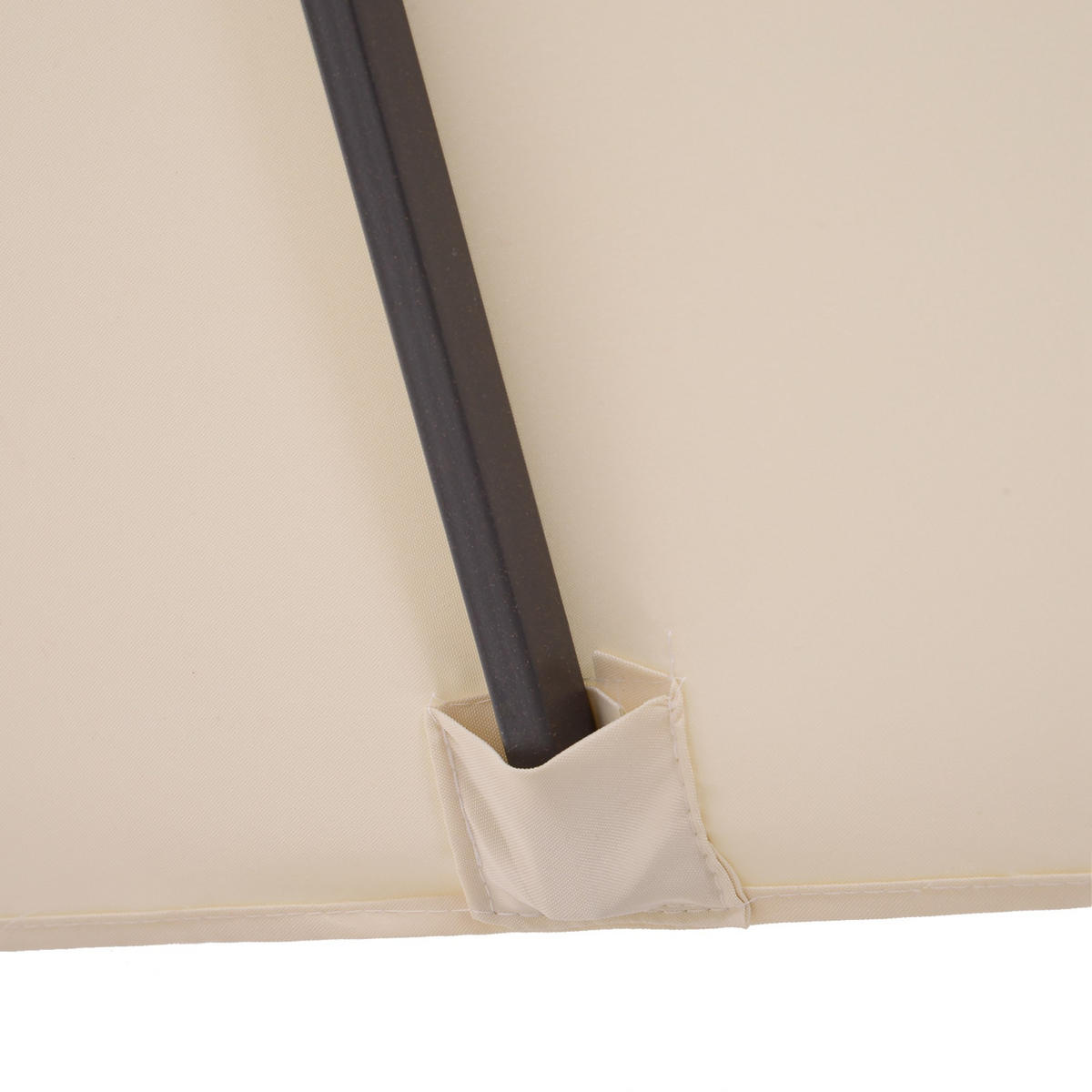 SONNENSCHIRM, Gartenschirm, Marktschirm, Doppelsonnenschirm, Beige, Oval - Beige, Metall (270/460cm) - Outsunny
