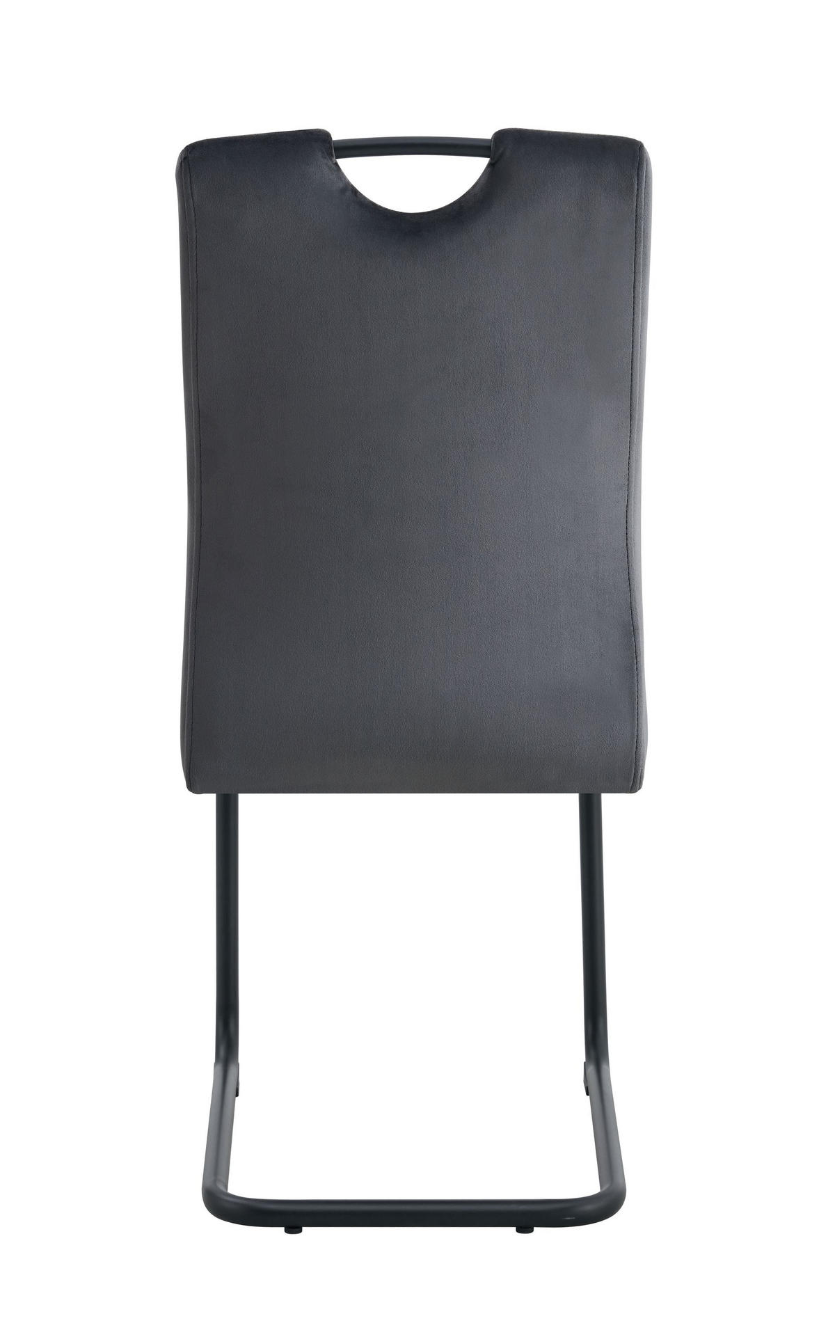 SCHWINGER-STUHL 2er Set Lyon Stühle in Anthrazit - gemütliches Design - B/H/T: 43x98x61 cm - Anthrazit, Textil (61/98/43cm)