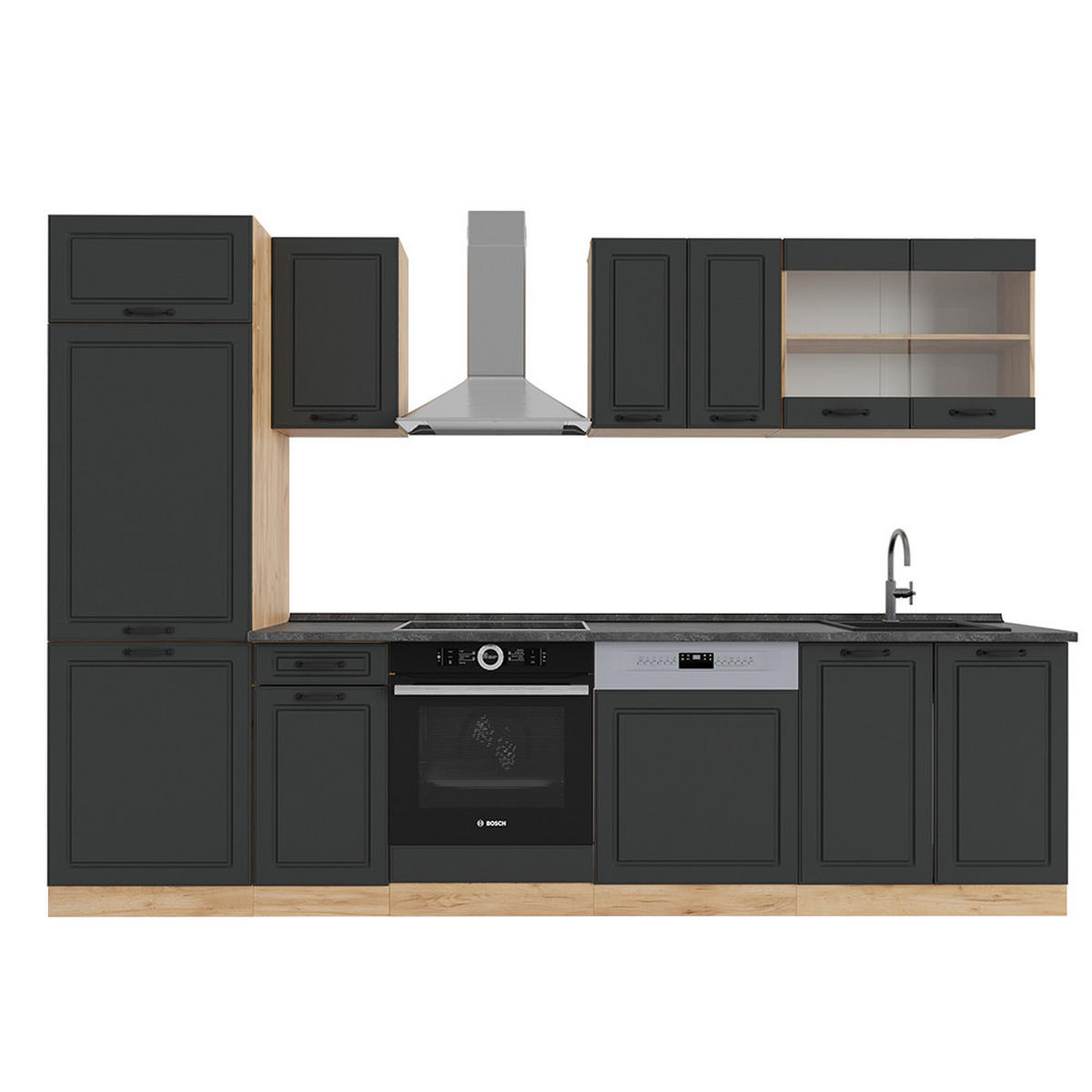 Honigeiche/Anthrazit, Holzwerkstoff (300/81.6/46cm) - Vicco