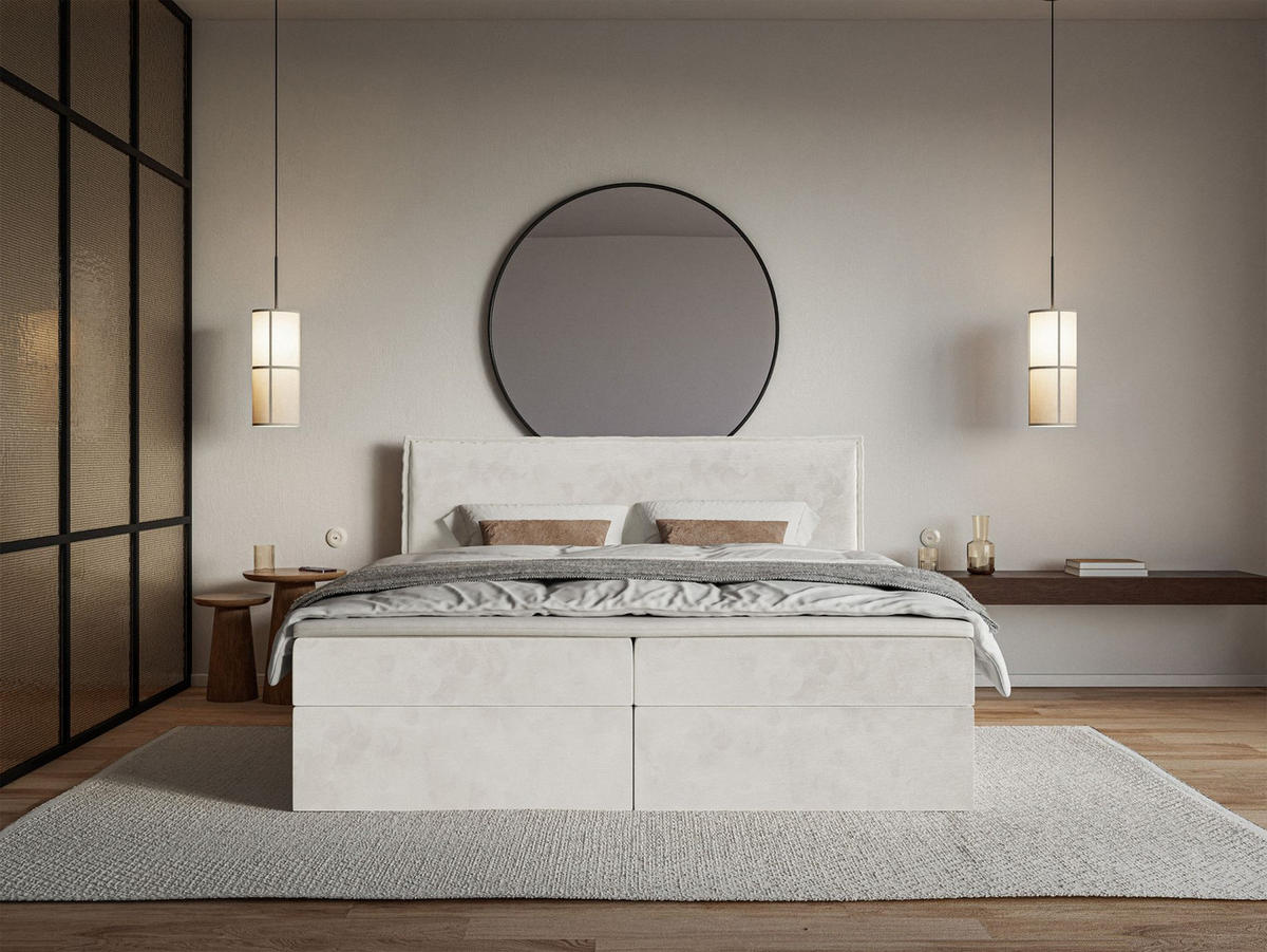 BOXBETT Softie Greige Velours wasserabweisend 140x200 cm - Taupe, Textil (140/200cm) - Selsey