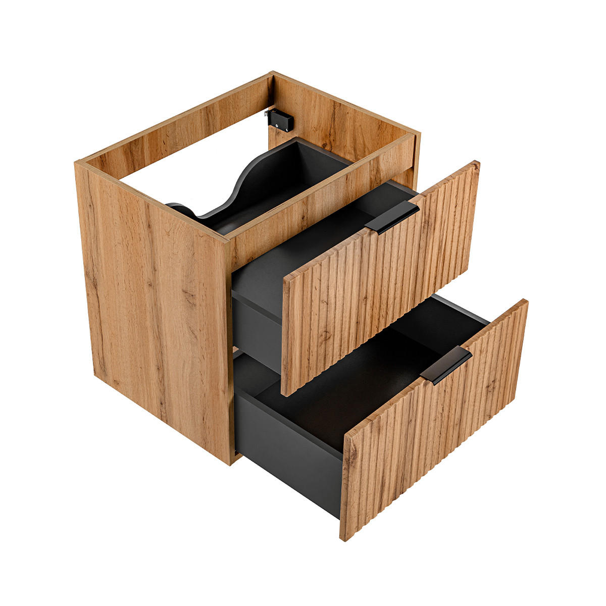 WASCHTISCHUNTERSCHRANK 60.2cm Adriel Holz in Eichenoptik - Braun, Holzwerkstoff (60.2/57/46cm) - Petits-meubles