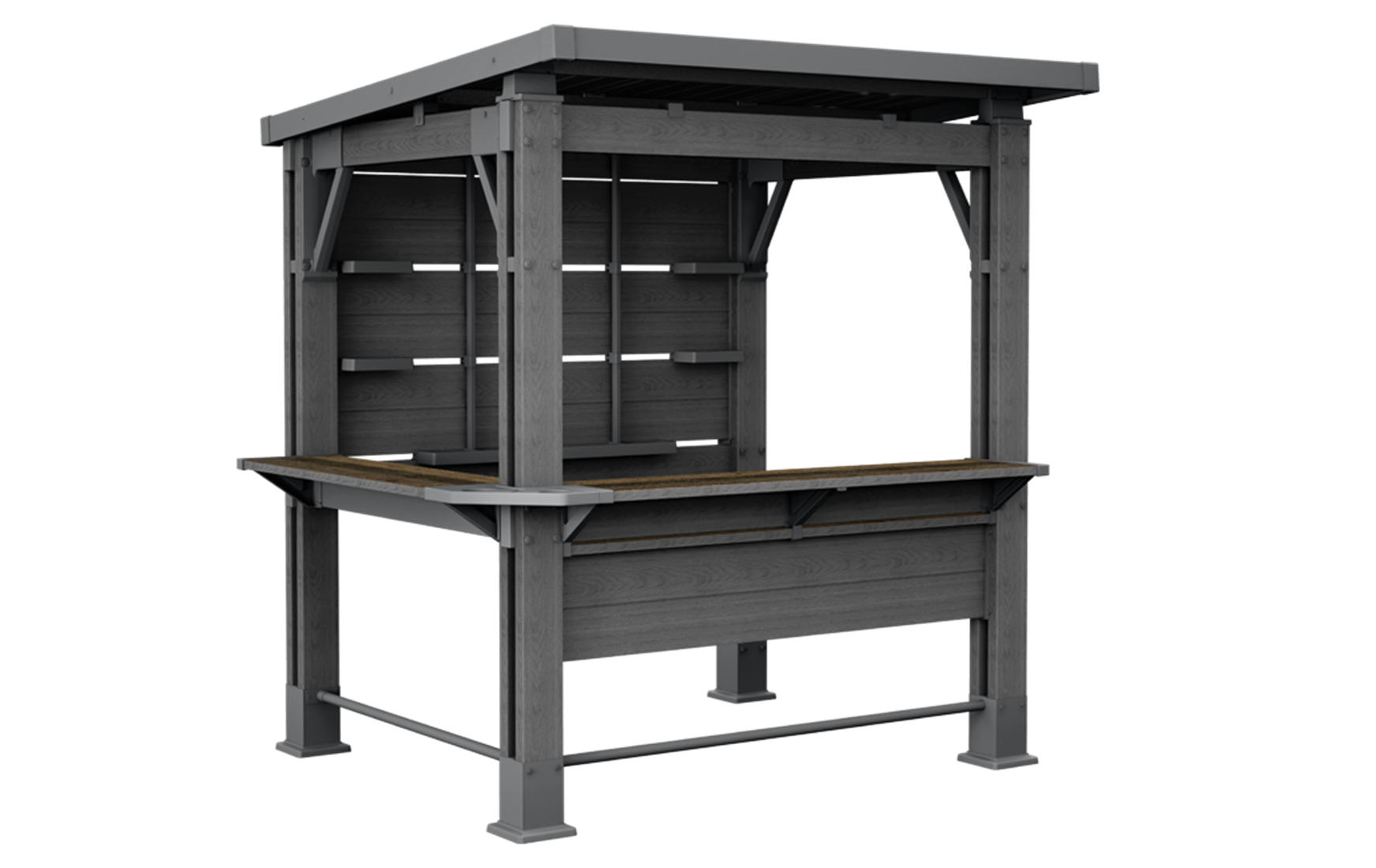 BAR-PAVILLON Signature - Grau, Kunststoff (200/238/230cm) - Keter