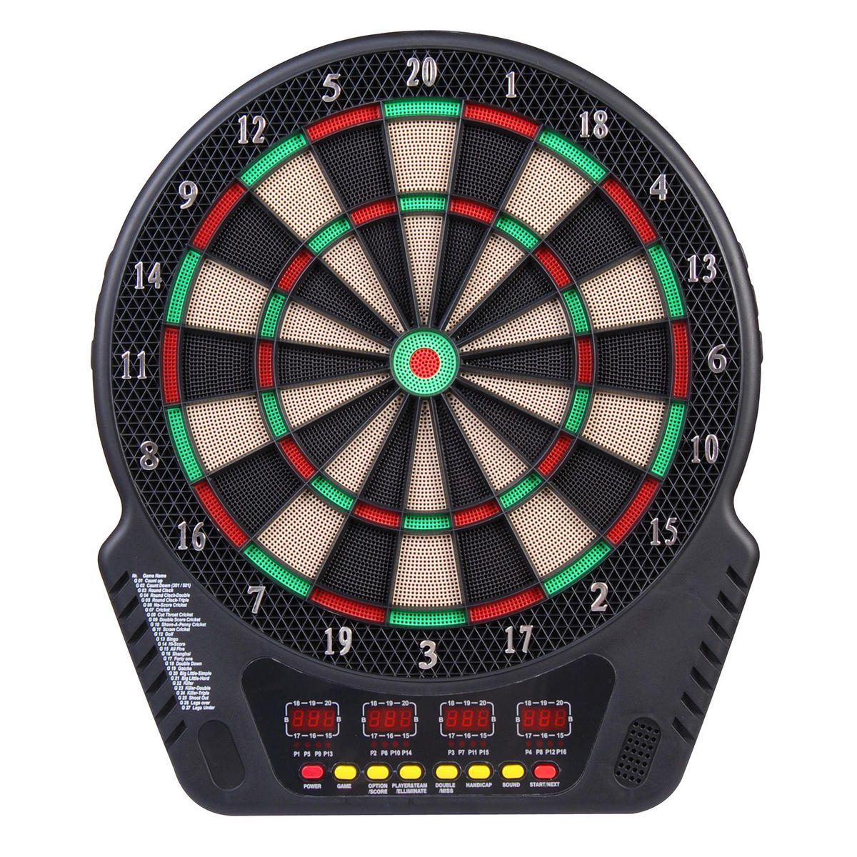 ELEKTRONISCHE Dartscheibe - Schwarz, Kunststoff (51.5/3.2/44cm) - HOMCOM