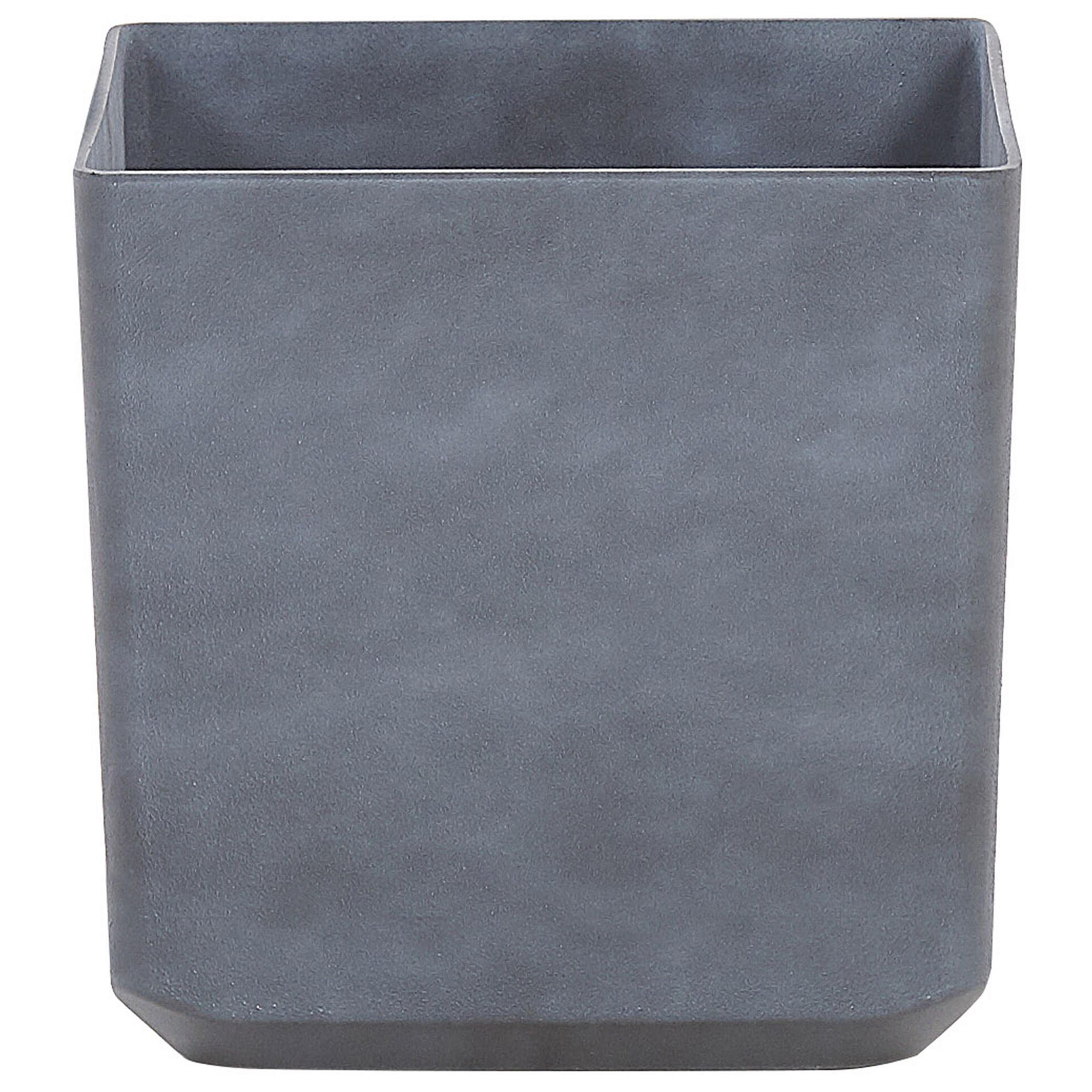 BLUMENTOPF grau quadratisch 43/43/43 cm Artiki - Grau, Stein (43cm) - Beliani