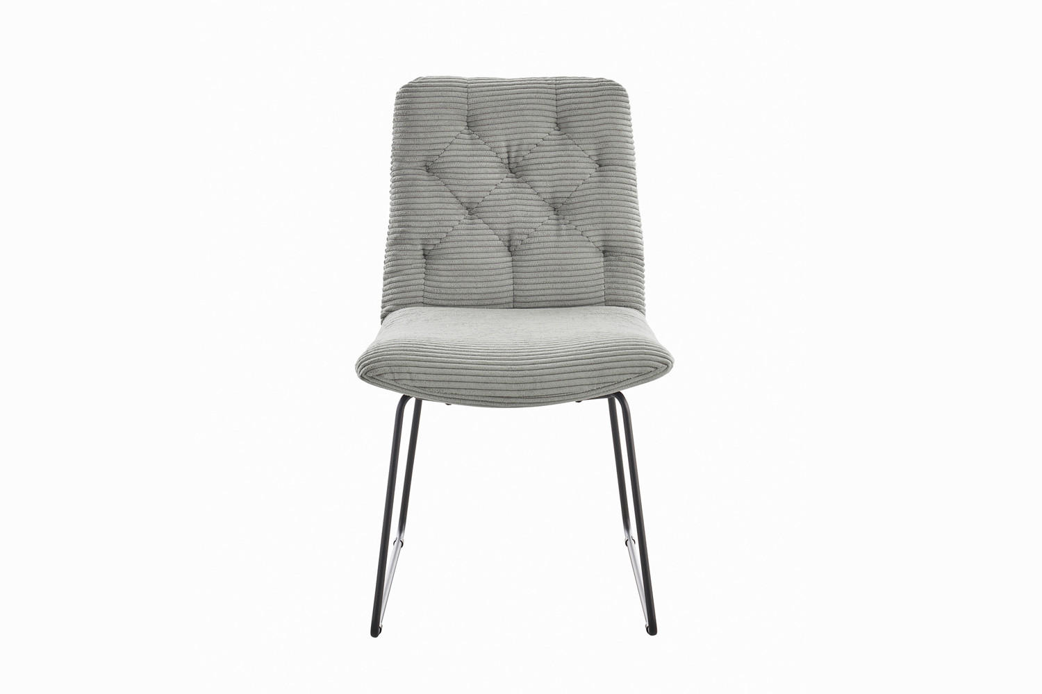 ESSZIMMERSTUHL NEW CHARME Steingrau Cord - Hellgrau/Grau, Textil (52/87/66cm) - KAWOLA
