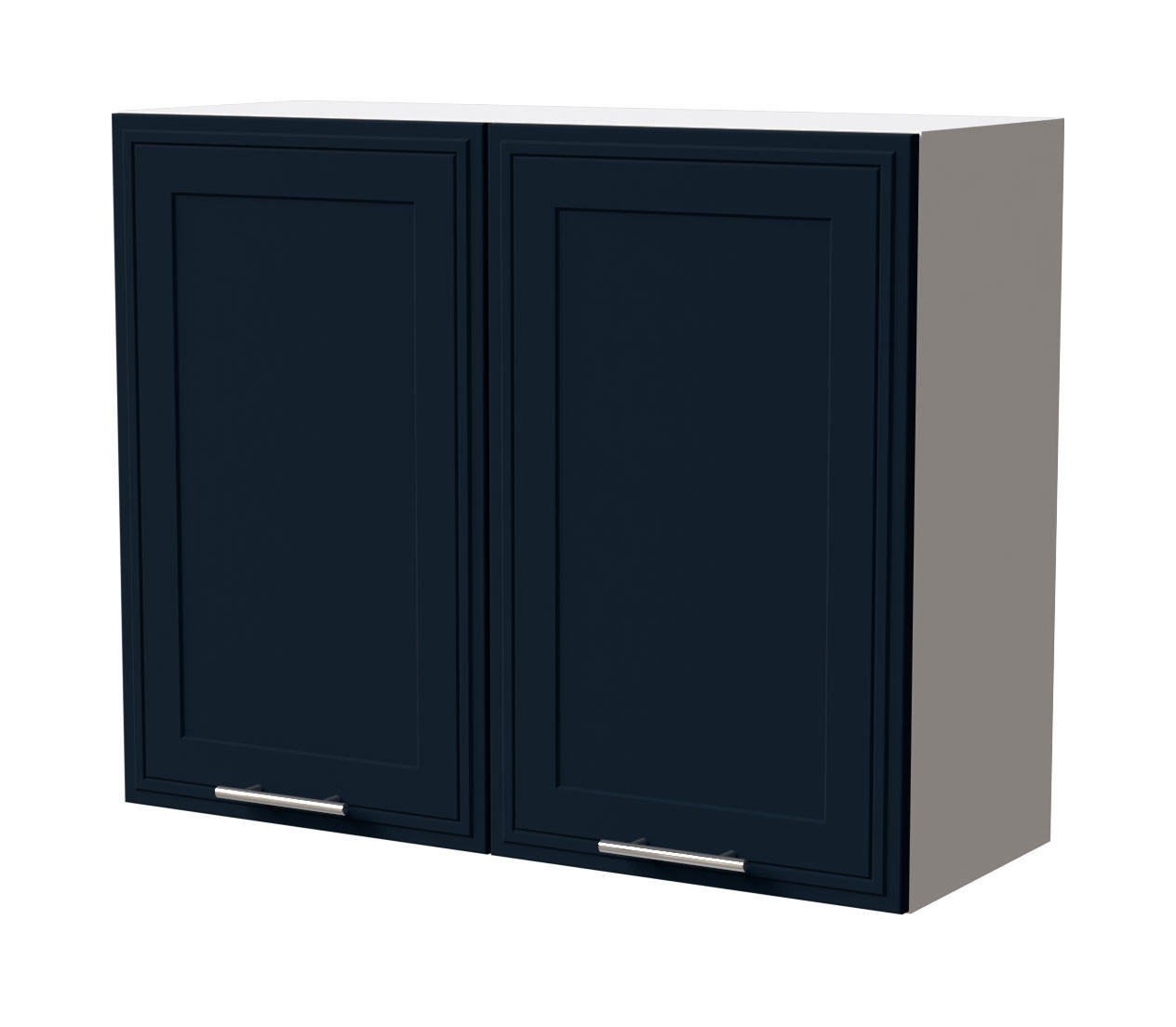 HÄNGESCHRANK Salo W3/90 Weiß / Indigo Matt 90 / 32,5 / 72cm - Weiß/Dunkelblau, Holz/Holzwerkstoff (90/72/32.5cm) - Feldmann-Wohnen