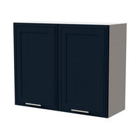 HÄNGESCHRANK Salo W3/90 Weiß / Indigo Matt 90 / 32,5 / 72cm - Weiß/Dunkelblau, Holz/Holzwerkstoff (90/72/32.5cm) - Feldmann-Wohnen