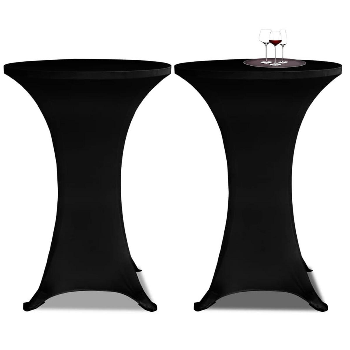 TISCHHUSSEN für Stehtische 4er-Set Amau Ø60 cm schwarz - Schwarz, Textil (60/60cm) - DELUKE