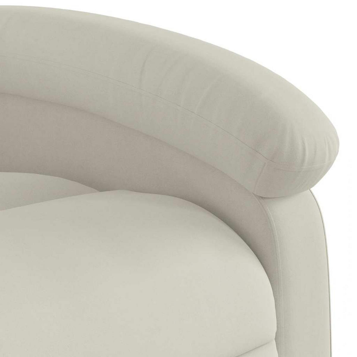 RELAXSESSEL Elektrisch Creme Samt - Creme, Textil (86.5/99.5/71cm) - vidaXL