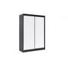 KLEIDERSCHRANK RYFLOX - 120 - Schwarz|Weiß - Schwarz/Weiß, Holzwerkstoff (120/215/61cm) - ALTDECOR