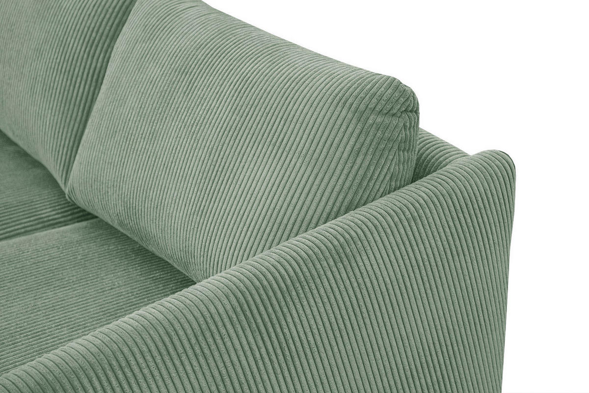 SOFA VILT 2,5-Sitzer, mintgrün - Schwarz/Mintgrün, Holzwerkstoff/Kunststoff (202/89/94cm) - Courtois Laville