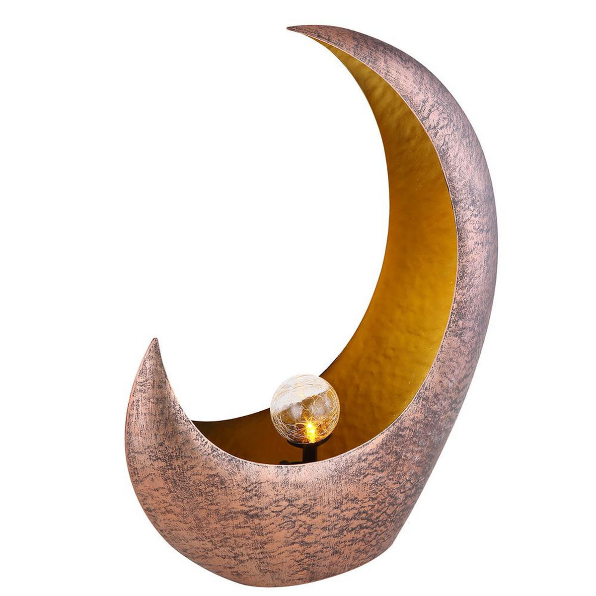 LED AUSSENLEUCHTE Messingfarben Feuereffekt 2er Set - Messingfarben, Glas (37.5/13.5/45cm) - Globo Lighting