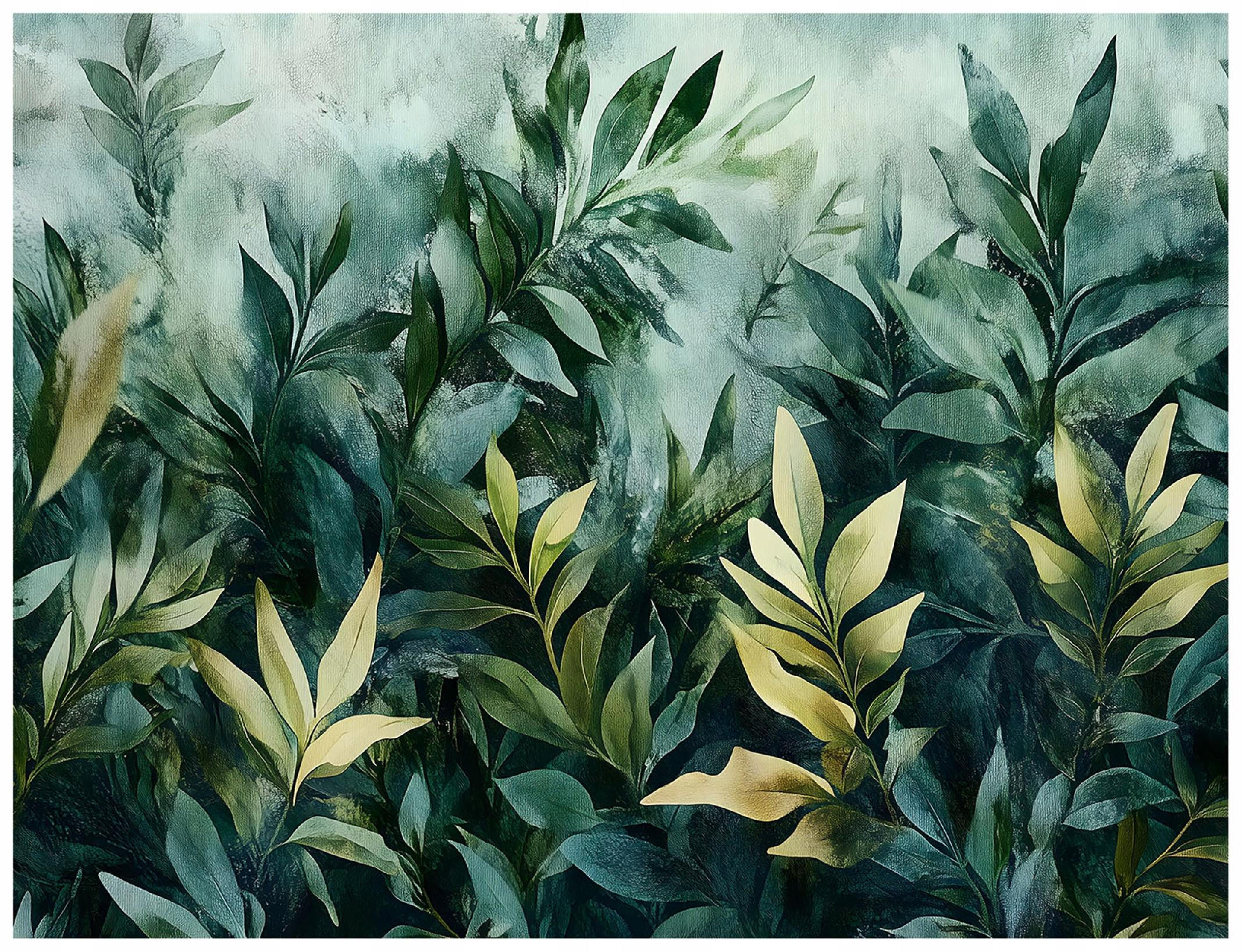 FOTOTAPETE Blätter Nature Wohnzimmer Vliestapete 400x280 - Grün, Papier (400/280cm) - Wallarena