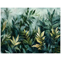 FOTOTAPETE Blätter Nature Wohnzimmer Vliestapete 400x280 - Grün, Papier (400/280cm) - Wallarena