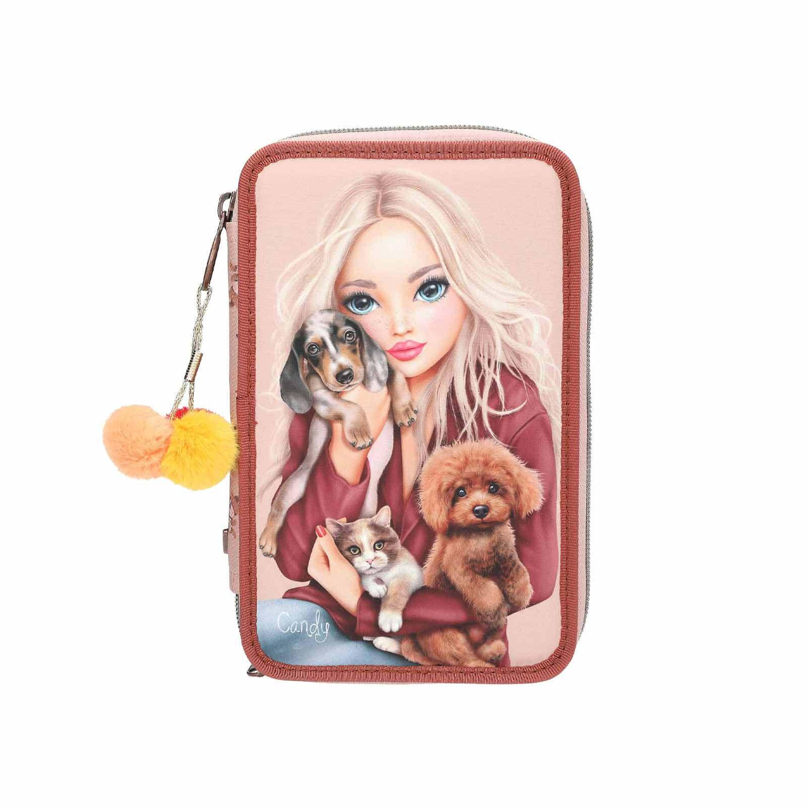 3-FACH FEDERTASCHE FUR-EVER FRIENDS TOPModel rosa 7,5 x 13 x 20 cm - Rosa, Kunststoff (13/20/7.5cm) - Depesche Germany