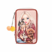 3-FACH FEDERTASCHE FUR-EVER FRIENDS TOPModel rosa 7,5 x 13 x 20 cm - Rosa, Kunststoff (13/20/7.5cm) - Depesche Germany