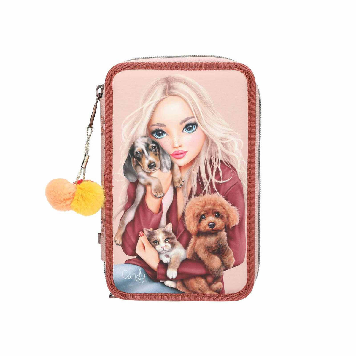 3-FACH FEDERTASCHE FUR-EVER FRIENDS TOPModel rosa 7,5 x 13 x 20 cm - Rosa, Kunststoff (13/20/7.5cm) - Depesche Germany