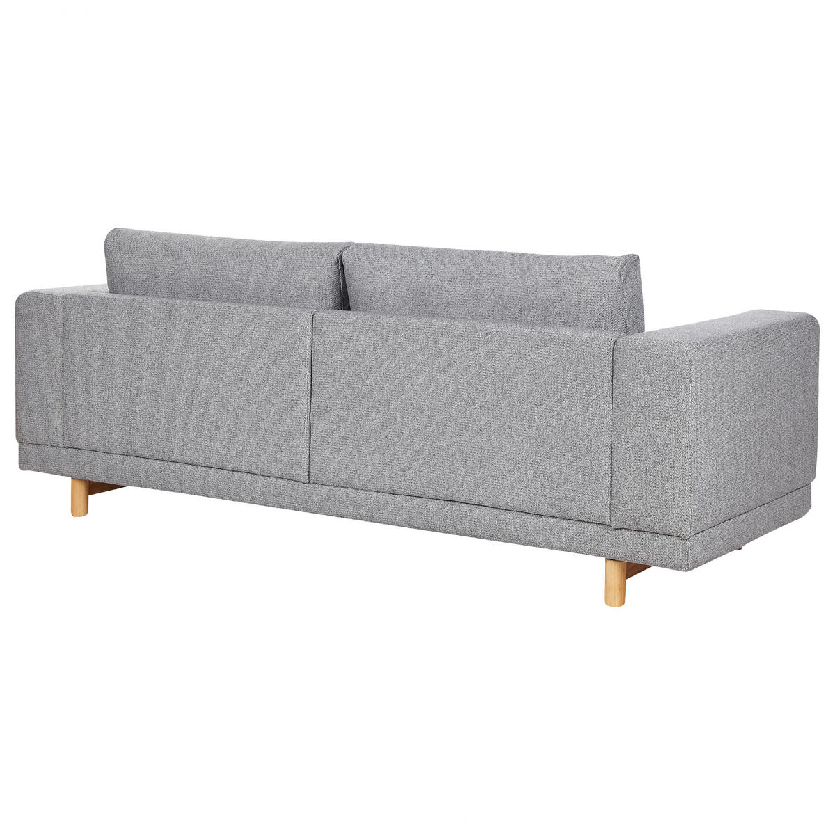 3-SEDEŽNI KAVČ blago svetlo siva Nivala - svetlo siva, tekstil (220/76/84cm) - Beliani