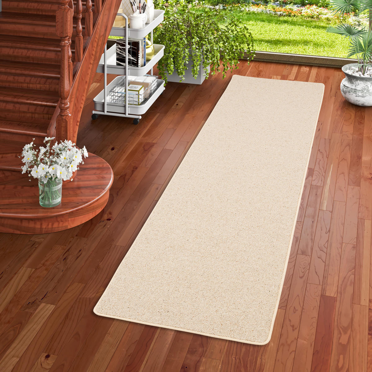 NATUR TEPPICH LÄUFER WOLLE BERBER - Beige, Textil (80/320cm) - Snapstyle