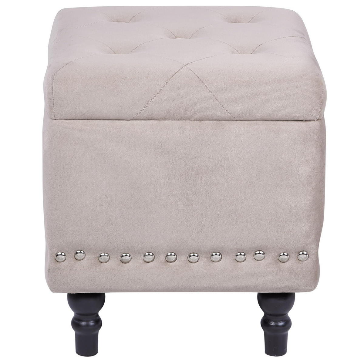 POUF Beige Loretto - Beige, Textil (37/40/37cm) - Beliani