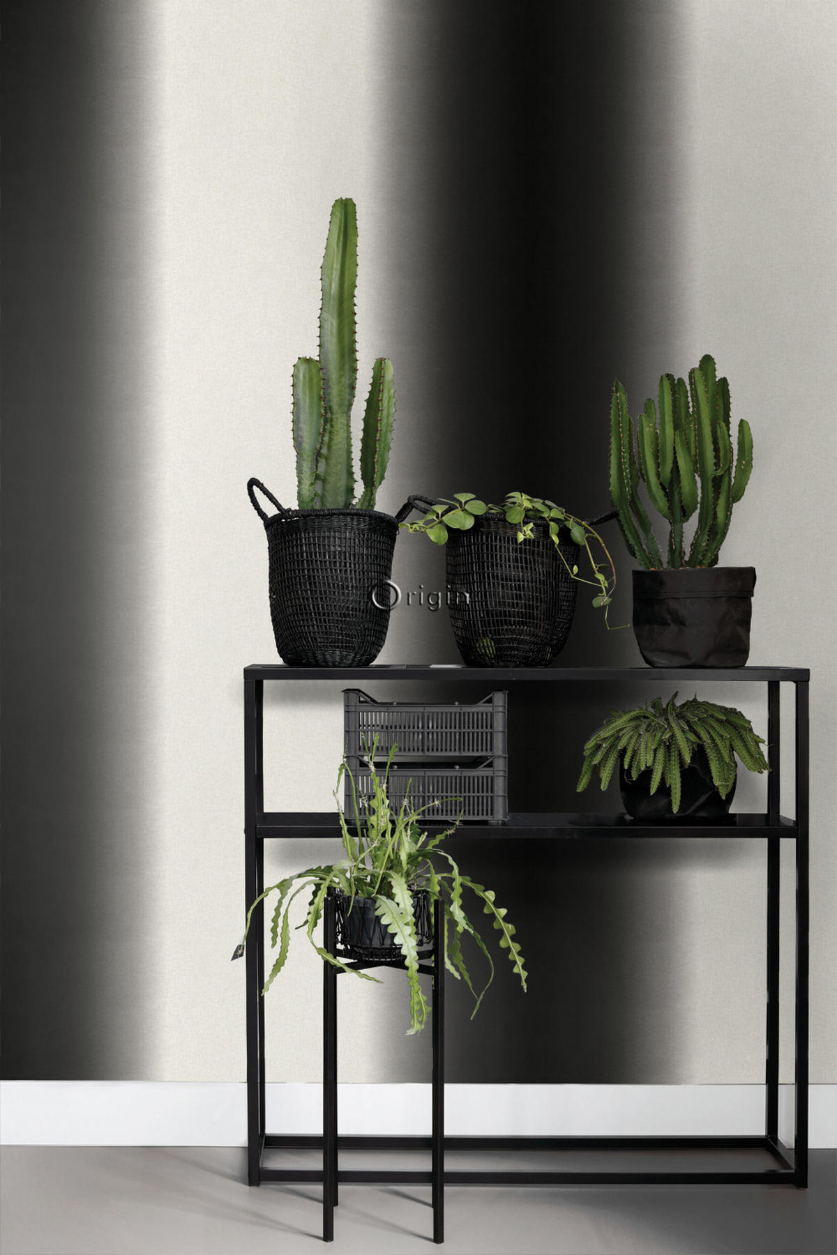 TAPETE Dip Dye-Motiv 53 cm x 10.05 m - Schwarz, Papier (53/1000cm) - Origin Wallcoverings