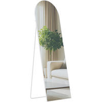 STANDSPIEGEL Malaga Glas Weiß matt Ganzkörperspiegel - Weiß, Glas (50/150/3cm) - DELUKE