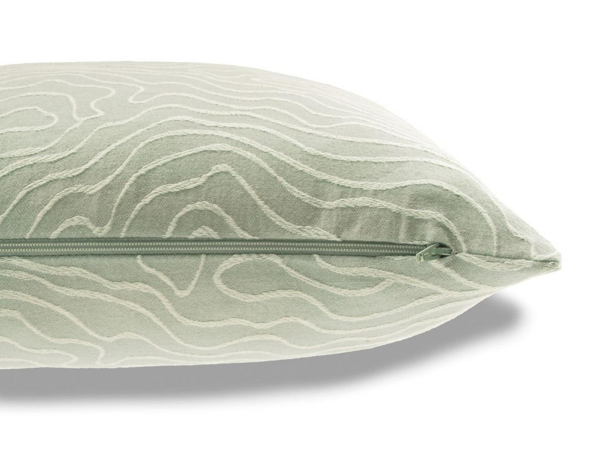 ZIERKISSENHÜLLE Marbel bleu 45x45cm - Pastellgrün, Textil (45/45cm) - Tom Tailor