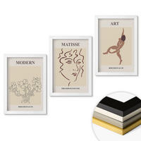 WANDBILDER 3er-Set - 20x30 cm Weißer Rahmen - Stilvolle Grafiken, Blumen, Figuren - Weiß, Kunststoff (20/30cm) - ArtPrintCave