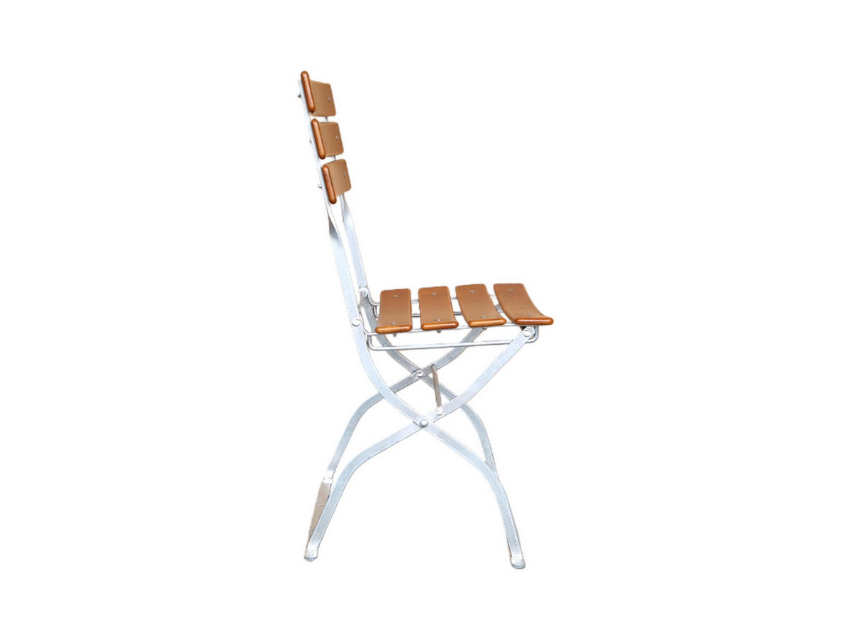 BIERGARTENSTUHL BERGWIESE 1-Sitzer 89x40x35cm Eschenholz Silber/Braun - Braun, Holz (40/89/35cm) - CHEFGASTRO