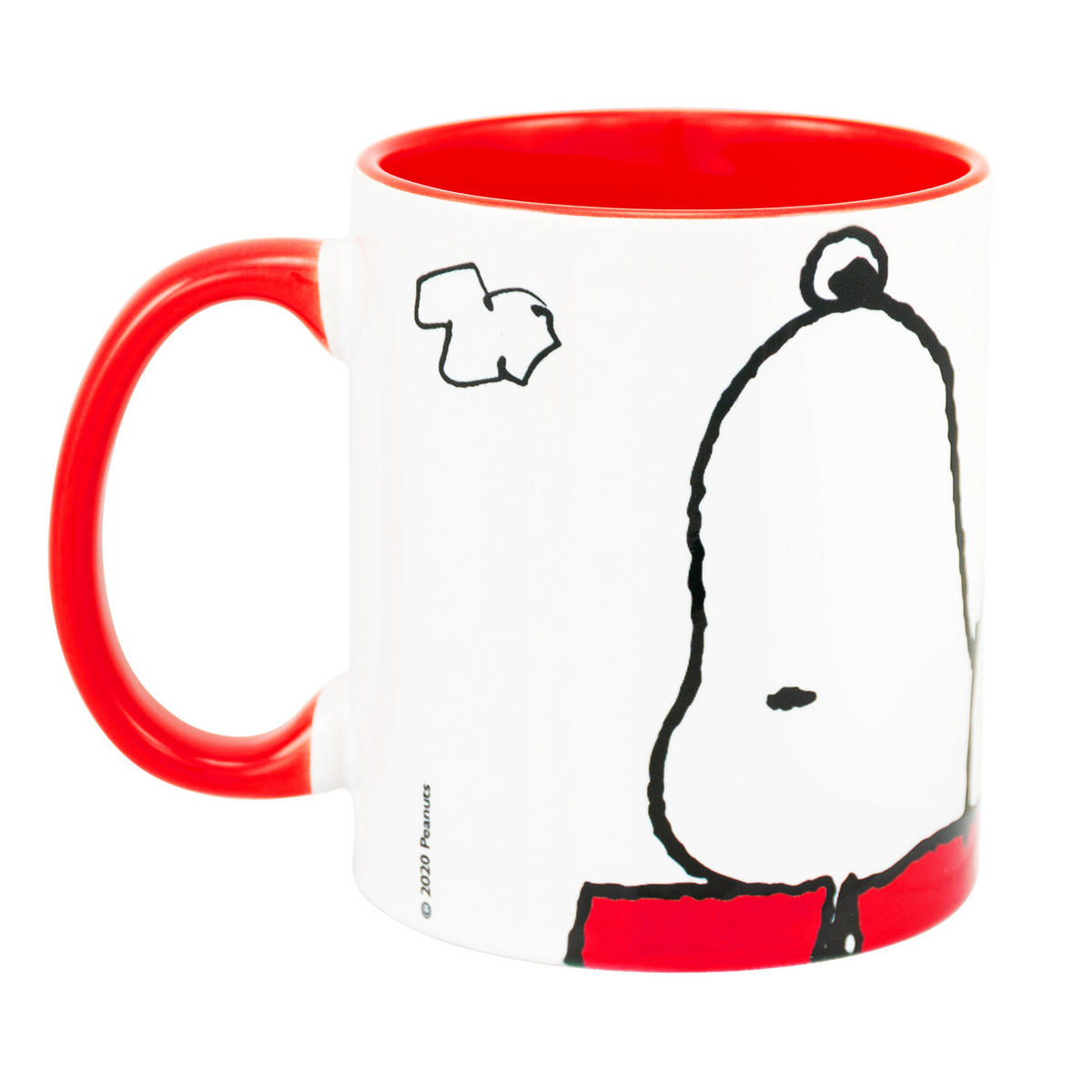 KAFFEEBECHER The Peanuts Snoopy Mach mal Pause Weiß/Rot 320 ml - Multicolor, Keramik (0.32L) - United Labels