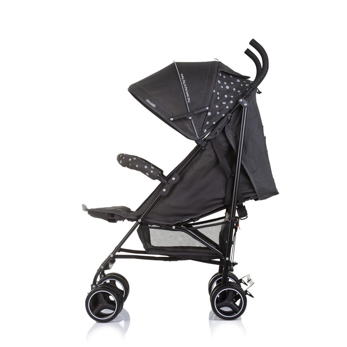 BUGGY Milano schwarz Buggy bis 22 kg, Rückenlehne verstellbar, faltbar - Schwarz, Metall (60/49/105cm) - Chipolino